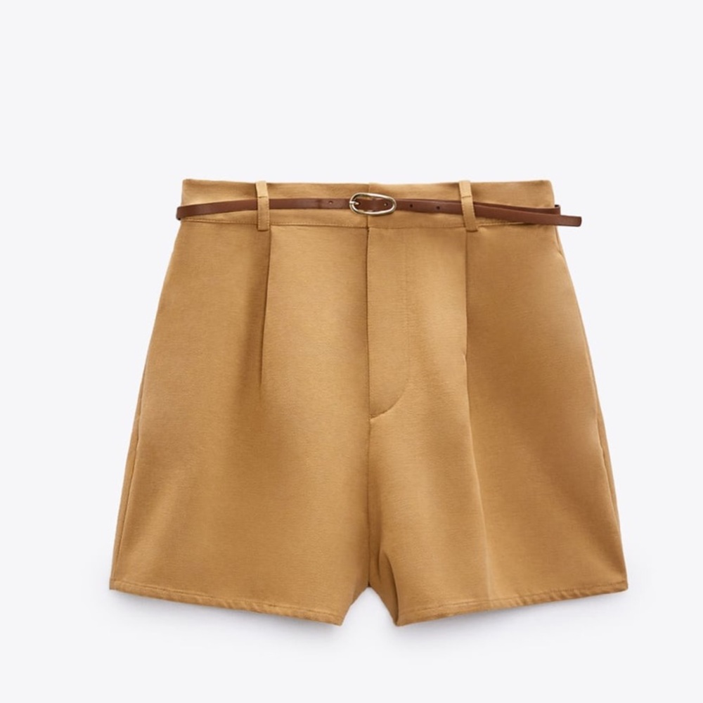Zara belted shorts with darts